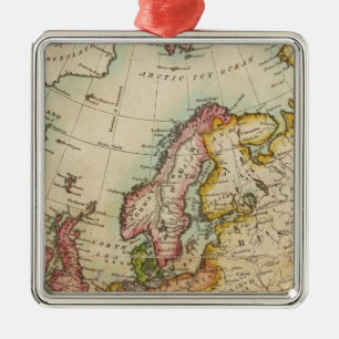 Europe 3 metal ornament