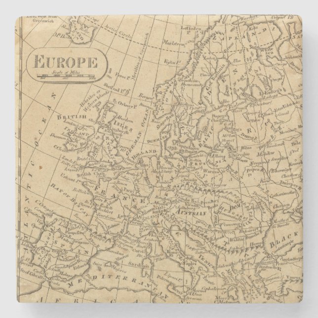 Europe 4 2 stone coaster (Front)