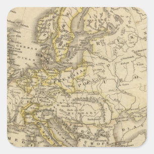 Europe 52 square sticker