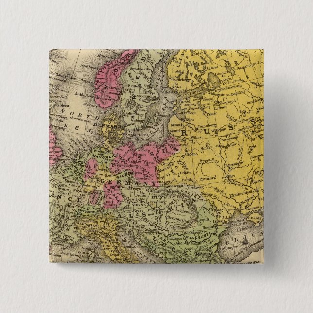 Europe 9 2 inch square button (Front)