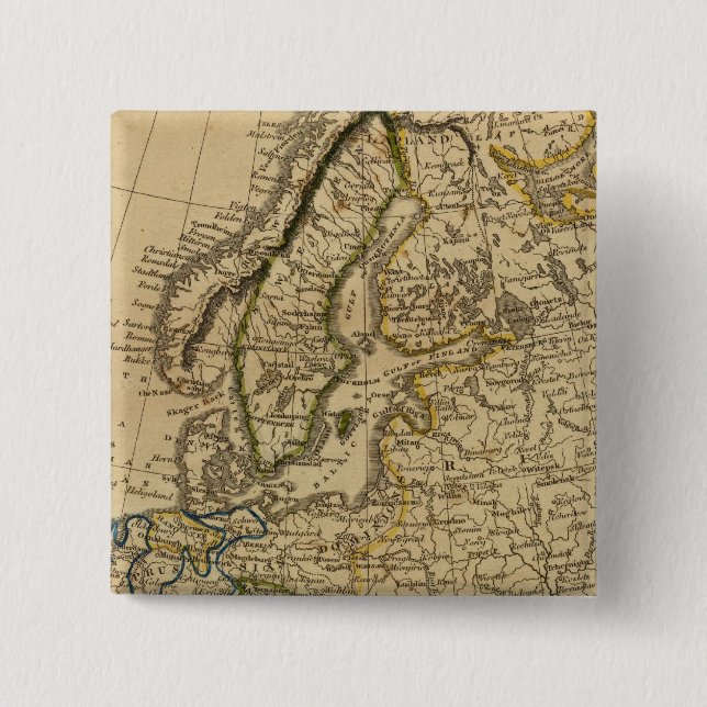 Europe 9 2 inch square button (Front)