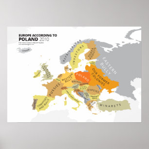Europe According to Poland Poster