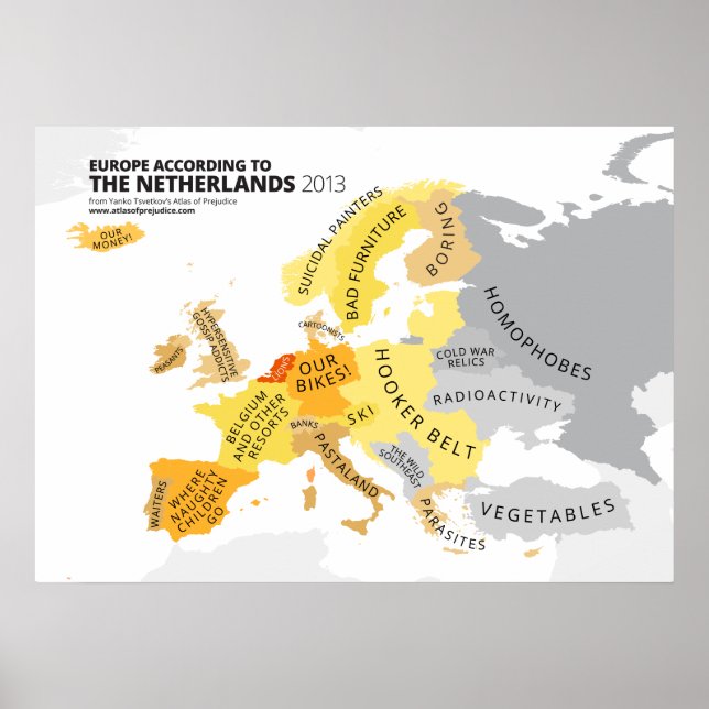 Europe According to the Netherlands Poster (Front)