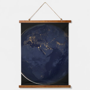Europe, Africa & Middle East City Lights At Night Hanging Tapestry