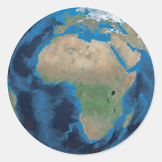 Europe Afrique Globe Polygon Autocollant