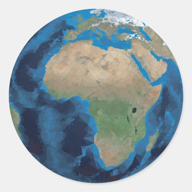 Europe Afrique Globe Polygon Autocollant (Devant)