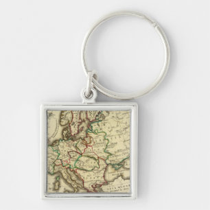 Europe ancient, modern keychain