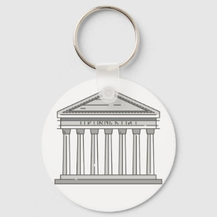 Europe ancient roman pantheon temple WorldLandmark Keychain