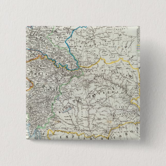 Europe and Germany 2 Inch Square Button (Front)