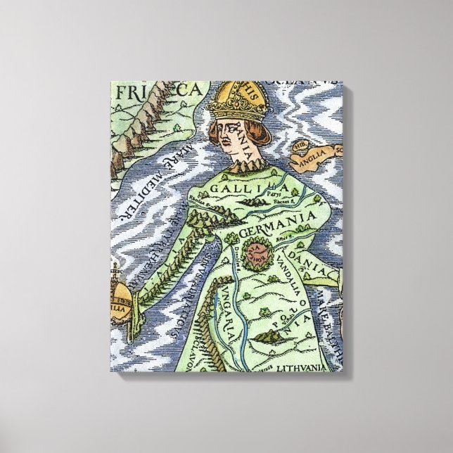 EUROPE AS A QUEEN, 1588 CANVAS PRINT (Front)