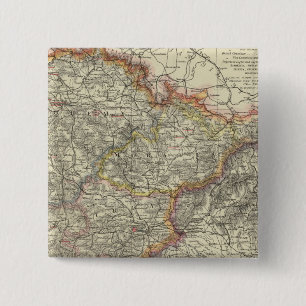 Europe, Austria, Czech Republic 2 Inch Square Button