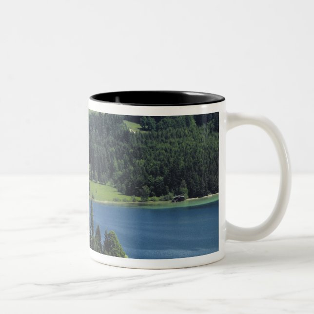 Europe, Austria, Fuschl. Schloss Fuschl Castle Two-Tone Coffee Mug (Right)