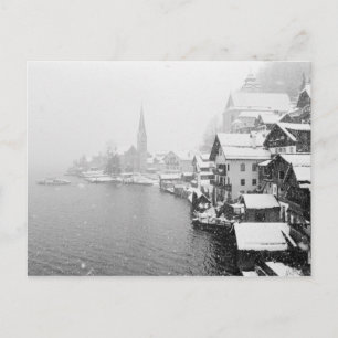 Europe, Austria, Hallstat. Town view in the snow Postcard