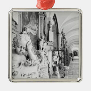 Europe, Austria, Salzburg. Cherub and monument Metal Ornament