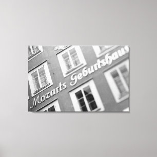 Europe, Austria, Salzburg. Mozart's Birthplace 2 Canvas Print