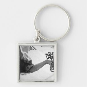 Europe, Austria, Salzburg. Statue with keys Keychain