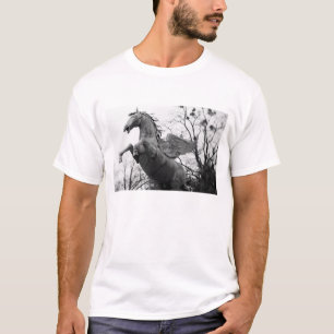 Europe, Austria, Salzburg. Winged horse statue, T-Shirt