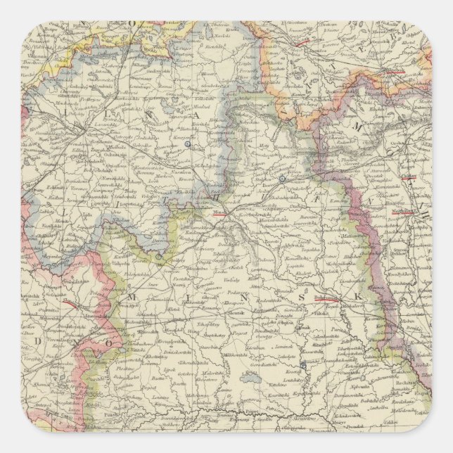 Europe, Belarus, Ukraine Square Sticker (Front)