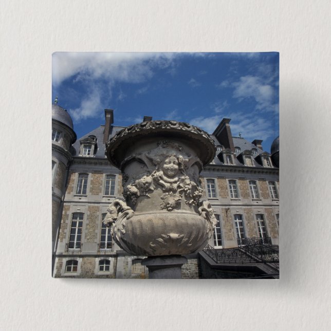EUROPE, Belgium, Beloeil Castle 2 Inch Square Button (Front)