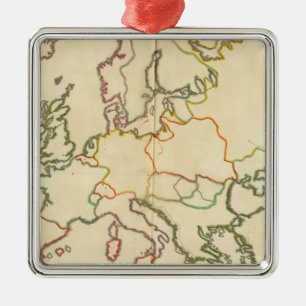 Europe by Religion Metal Ornament