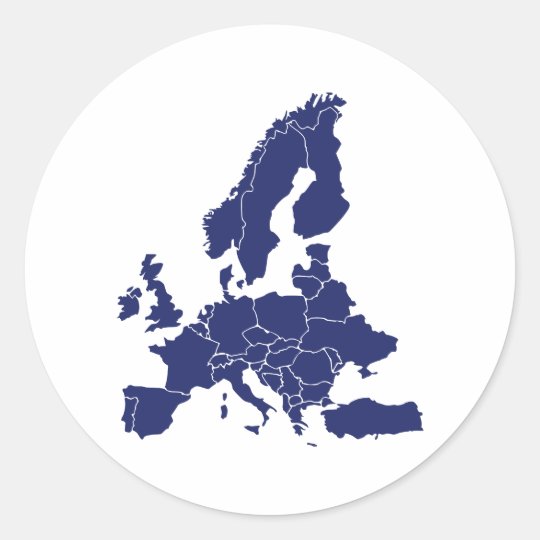 Europe Classic Round Sticker
