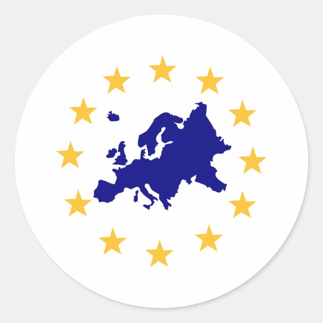 Europe Classic Round Sticker (Front)