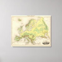 Europe contour map