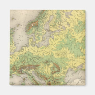 Europe contour map magnet