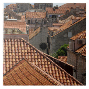 Europe, Croatia. Medieval walled city of 2 Tile