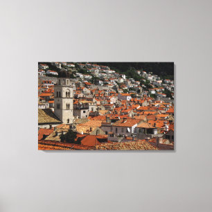 Europe, Croatia. Medieval walled city of Canvas Print
