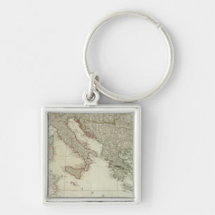 Europe divided into its kingdoms,  empires keychain