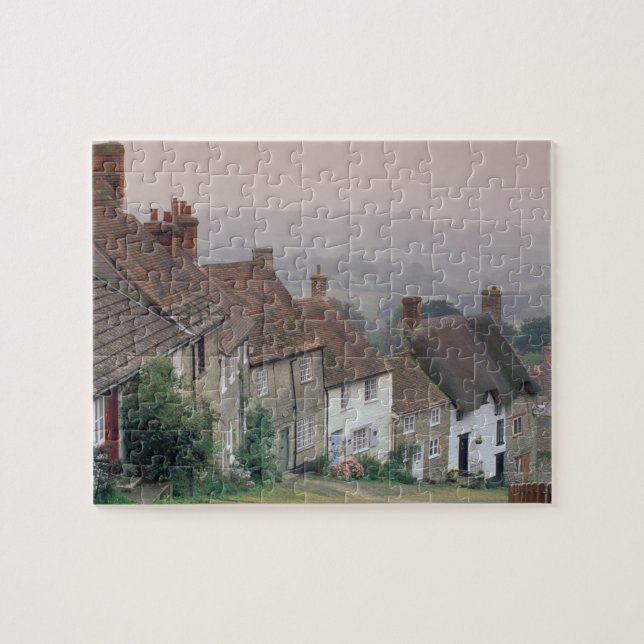 Europe, England, Dorset, Gold Hill, Shaftesbury. Jigsaw Puzzle (Horizontal)