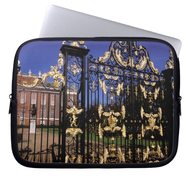 Europe, England, London. Gilded gate outside of 2 Laptop Sleeve (Front)