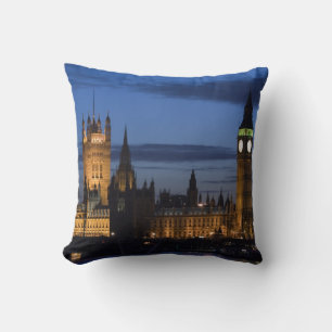 Europe, ENGLAND, London: Houses of Parliament / Throw Pillow