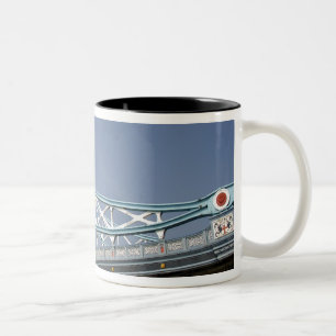 Europe, England, London. Tower Bridge over the 2 Two-Tone Coffee Mug