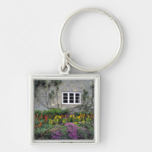 Europe, England, Teffont Magna. Flowers fill Keychain