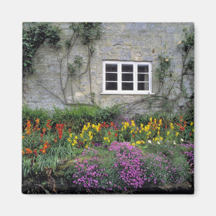 Europe, England, Teffont Magna. Flowers fill Magnet