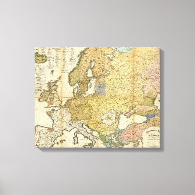 Europe Ethnography Map Canvas Print (Front)