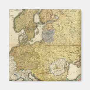 Europe Ethnography Map Magnet