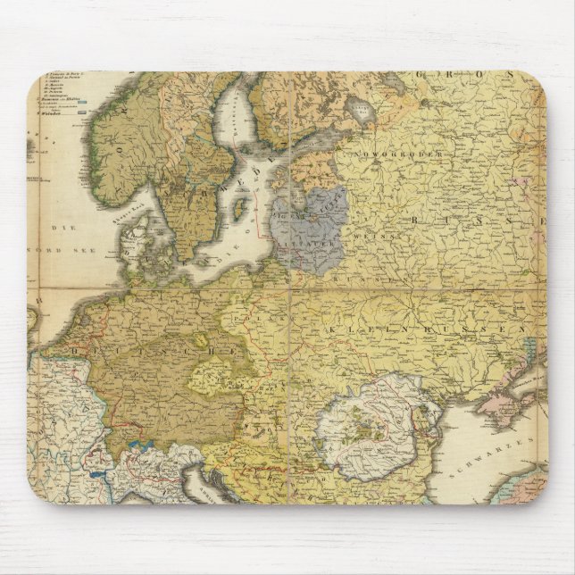 Europe Ethnography Map Mouse Pad (Front)