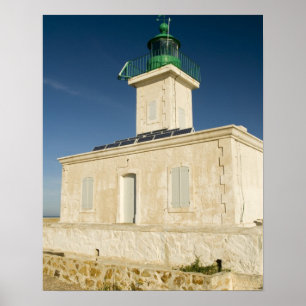 Europe, France, Corsica, Ile Rousse.  Lighthouse Poster