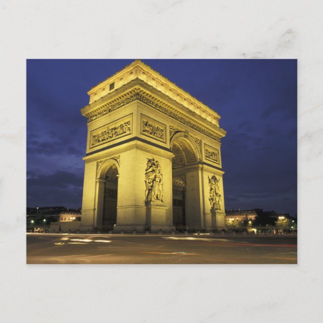 Europe, France, Paris. Arc de Triomphe Postcard (Front)
