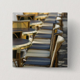 Europe, France, Paris, Beaubourg: Cafe Tables / 2 Inch Square Button