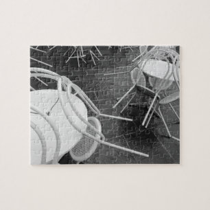 Europe, France, Paris. Chairs, Jardin du 4 Jigsaw Puzzle