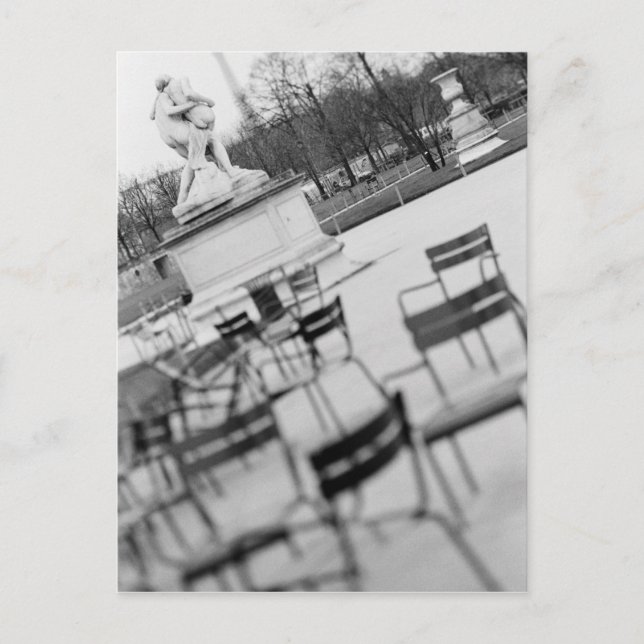 Europe, France, Paris. Chairs, Jardin du Postcard (Front)
