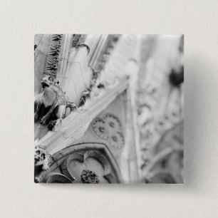 Europe, France, Paris. Detail: sculpture on 2 Inch Square Button