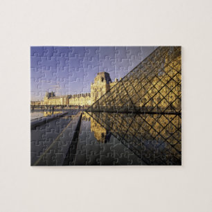 Europe, France, Paris. Le Louvre and glass Jigsaw Puzzle