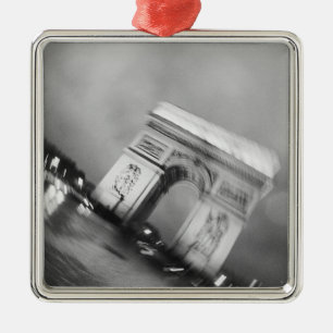 Europe, France, Paris. Spinning Arc de Triomphe Metal Ornament