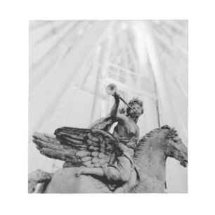 Europe, France, Paris. Statue and Ferris Wheel, 2 Notepad
