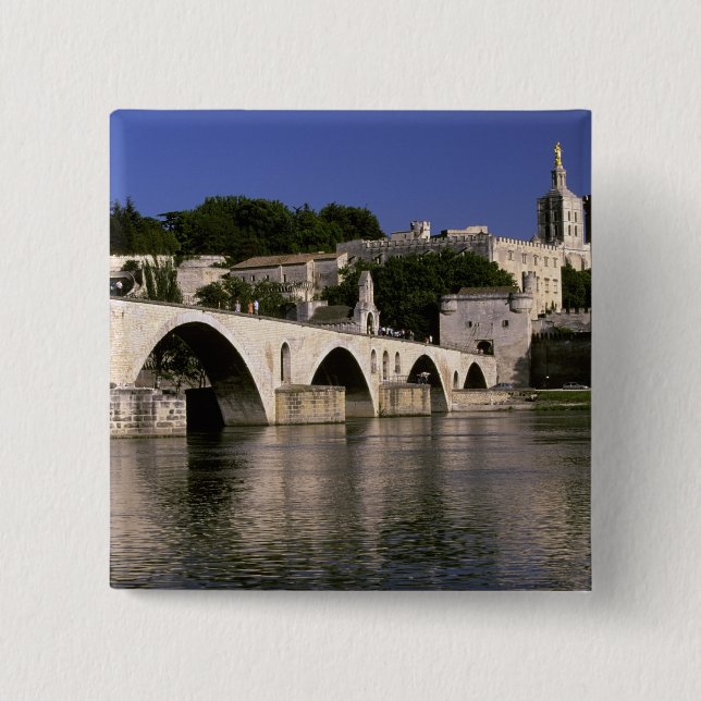 Europe, France, Provence, Avignon. Palais des 2 Inch Square Button (Front)